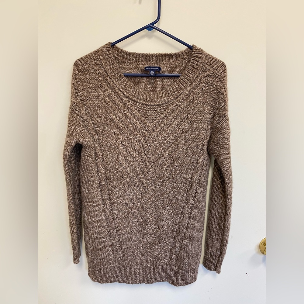 American Eagle Tan Thick Sweater